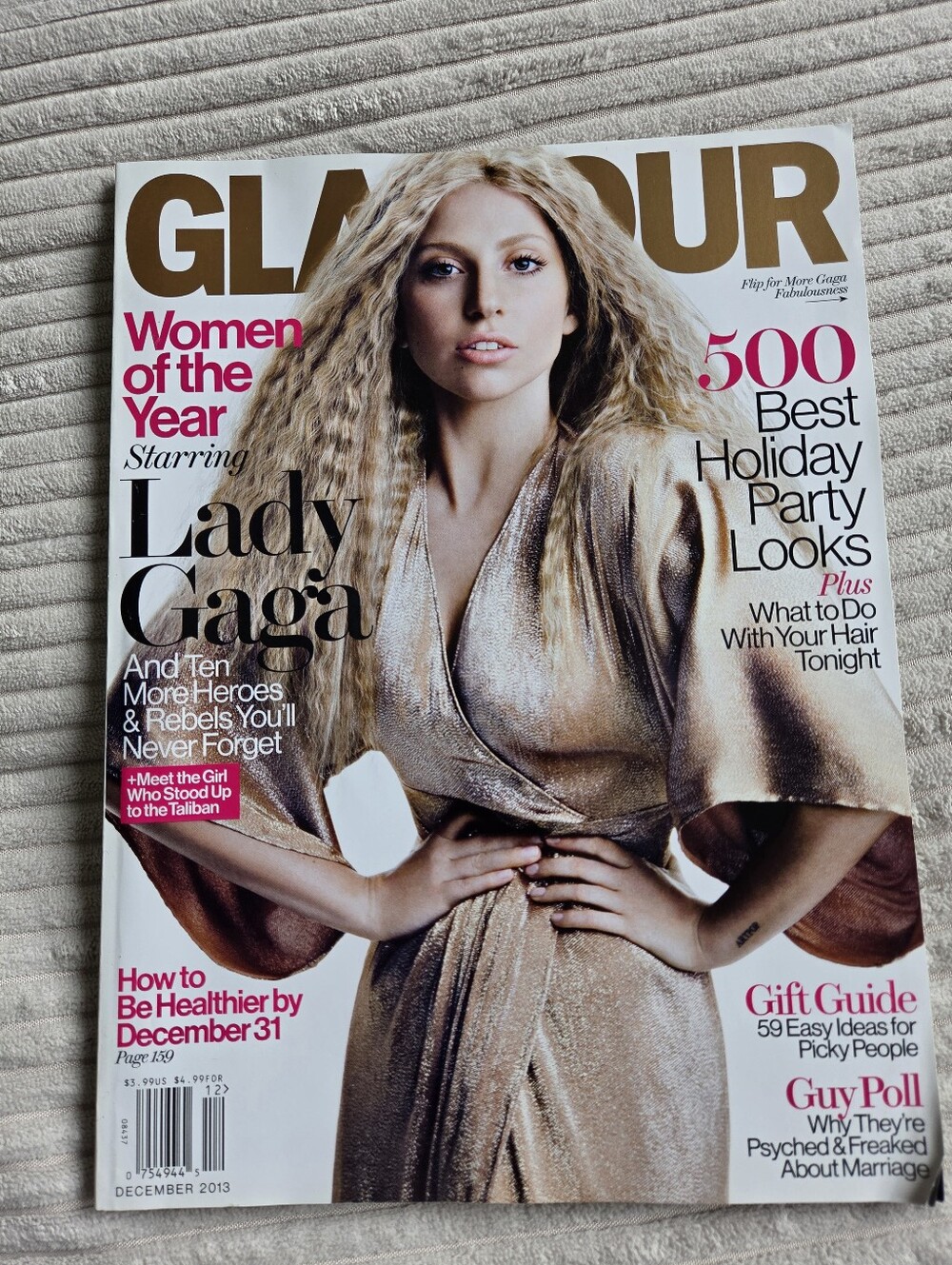 Glamour Magazine December 2013 Lady Gaga Women of the Year Issue